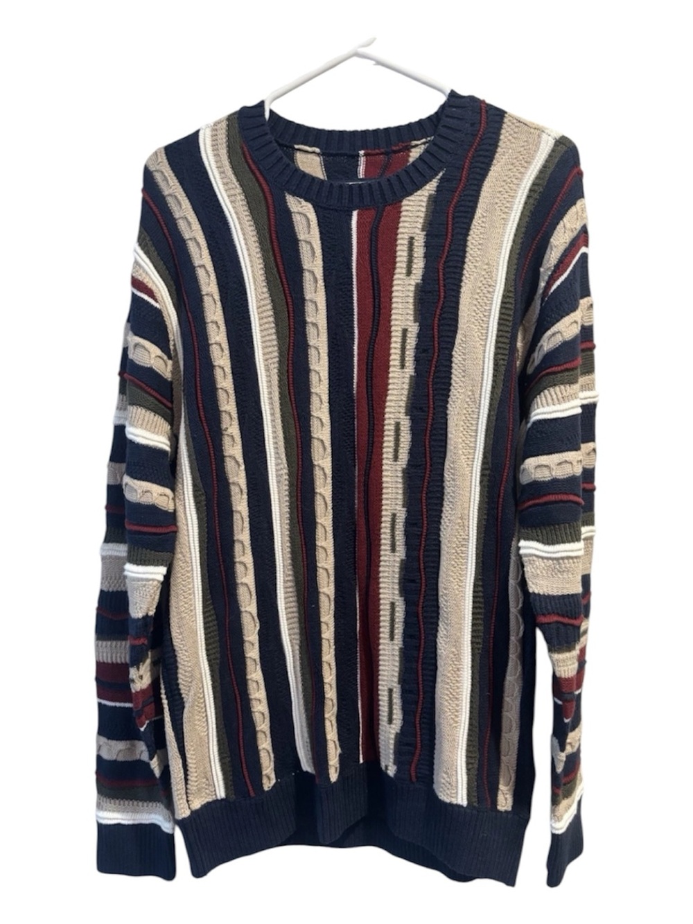 Hollister Men’s Vintage Multicolor Striped Crewneck Sweater Small